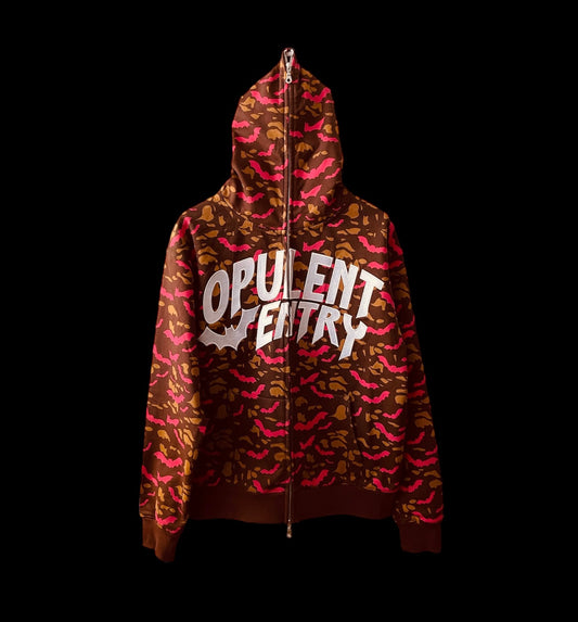 OE Bat Camouflage  001 - Full Zip Hoodie