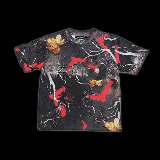 Throwaway Camo Tee Red